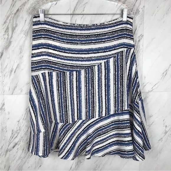Ann Taylor LOFT Tidal Stripe Seamed Skirt Sz 4 NWOT - Picture 5 of 9